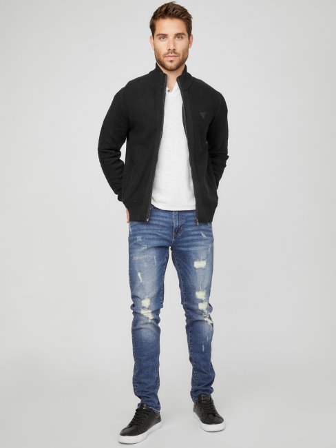 Pull à Col Montant Chet Guess Noir De Jais