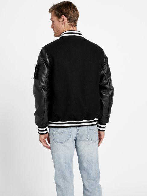 Veste à Capuche Ivy Varsity Guess Noir De Jais