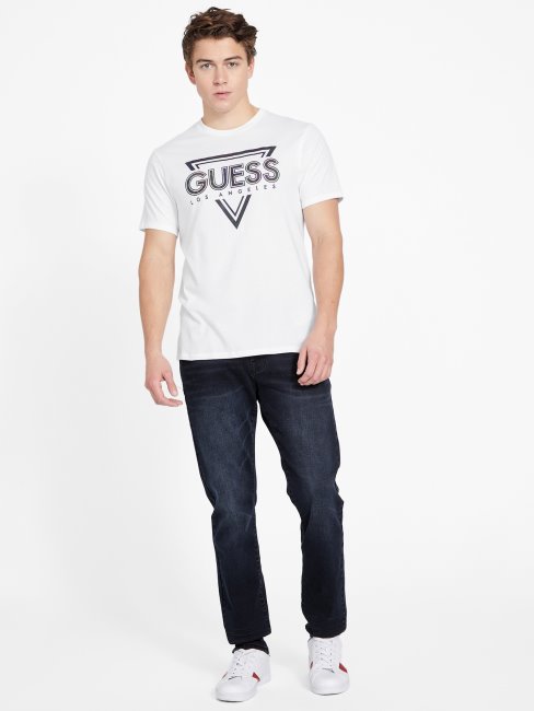 Tee Shirt Ras Du Cou Eco Klipped Blanc Pur Guess
