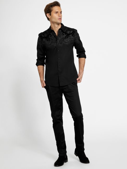 Tee Shirt Guess Orrin Noir De Jais