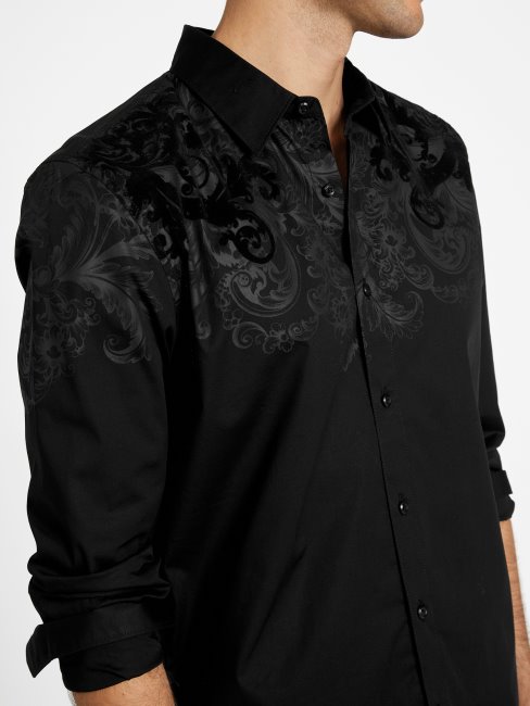 Tee Shirt Guess Orrin Noir De Jais