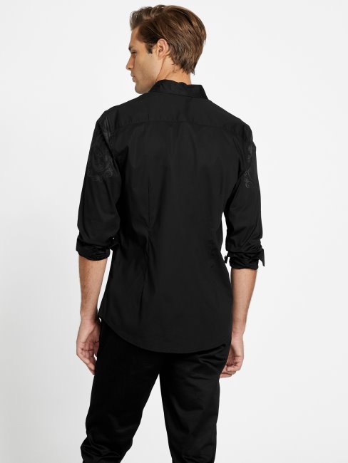 Tee Shirt Guess Orrin Noir De Jais