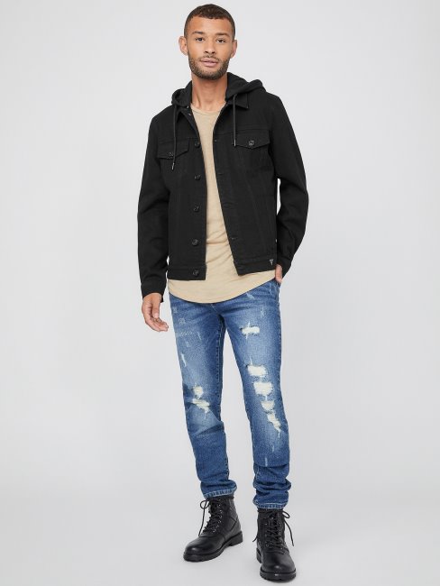 Veste En Jean Blake Guess Noir De Jais