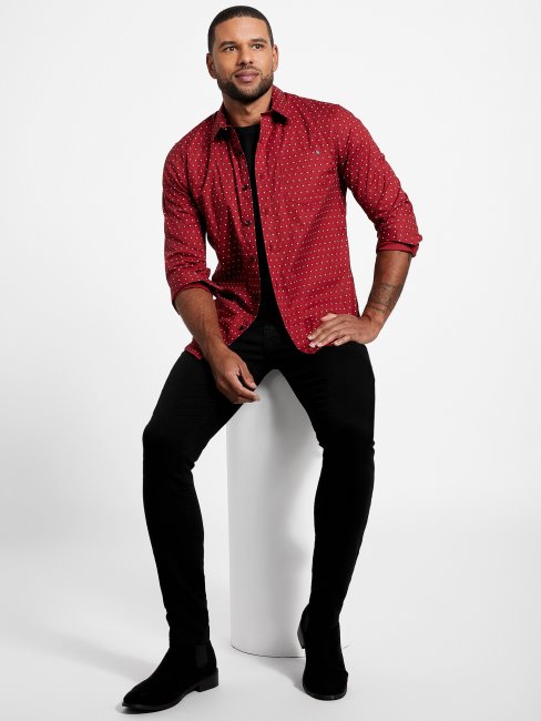 Nuisette Guess Tully Geo Pocket Rouge Noir