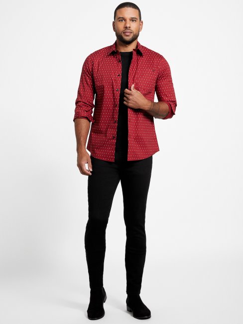 Nuisette Guess Tully Geo Pocket Rouge Noir