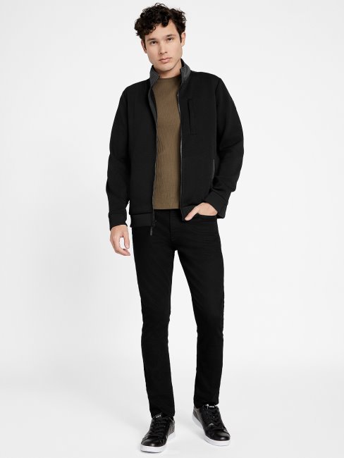 Guess - Veste Zippée à Col Montant Stoke Noir De Jais