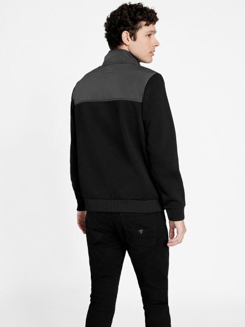 Guess - Veste Zippée à Col Montant Stoke Noir De Jais