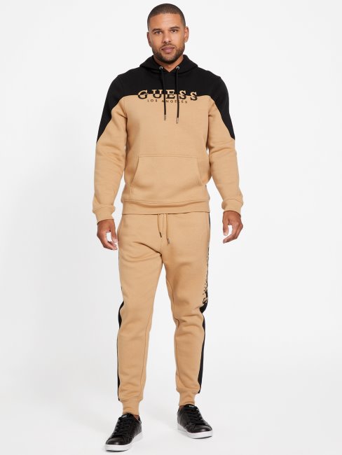 Pantalon De Jogging Eco Marcus Logo Taupe Grillé Guess