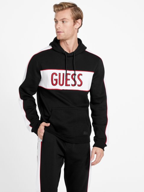 Sweat à Capuche Guess Iben Noir De Jais