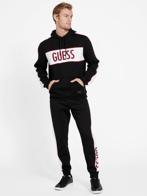 Sweat à Capuche Guess Iben Noir De Jais