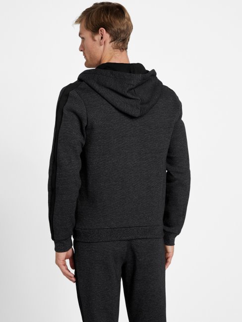 Guess Edel Sweat à Capuche Entièrement Zippé Noir De Jais