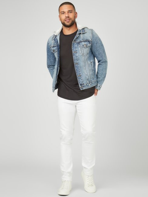 Harold Veste En Jean à Capuche Délavé Moyen Guess