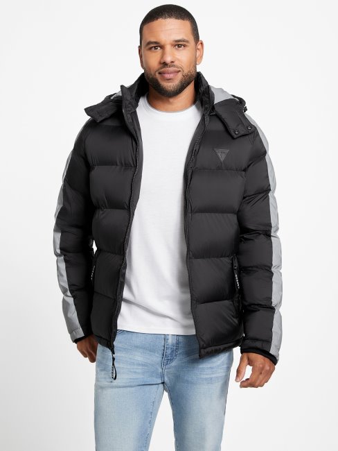 Doudoune à Blocs De Couleurs Jet Black Multi Eco Martin Guess