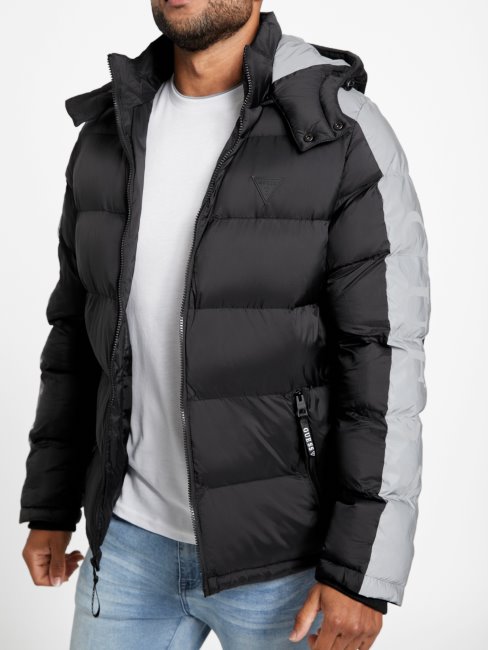 Doudoune à Blocs De Couleurs Jet Black Multi Eco Martin Guess