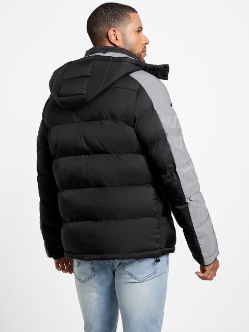 Doudoune à Blocs De Couleurs Jet Black Multi Eco Martin Guess