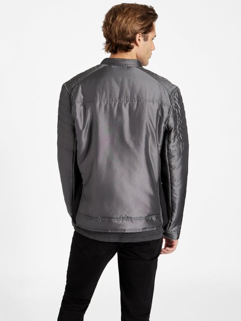 Veste Moto Eco Stacks Guess Gris Acier