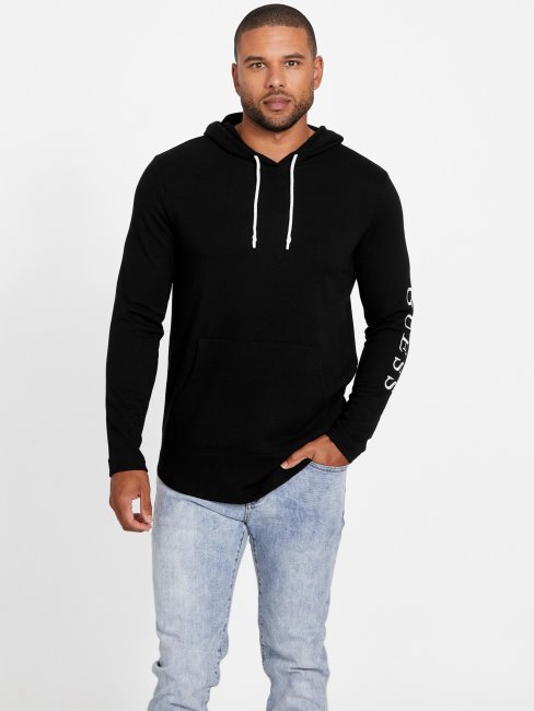 Margo Waffle Sweat à Capuche Guess Noir De Jais