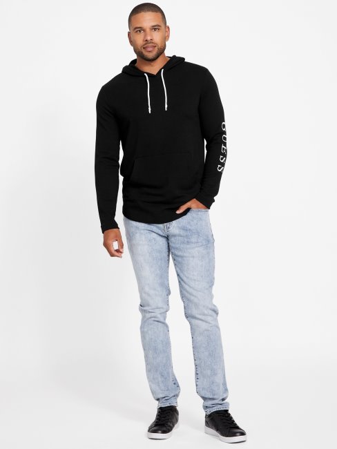 Margo Waffle Sweat à Capuche Guess Noir De Jais