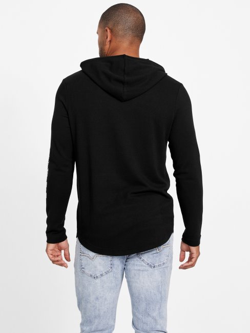 Margo Waffle Sweat à Capuche Guess Noir De Jais