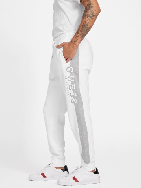 Guess Eco Marcus Logo Jogger Blanc Pur