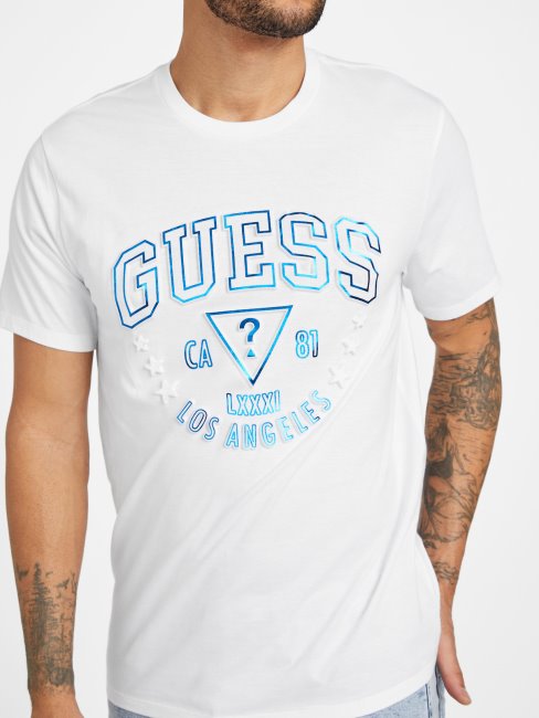 T-shirt Blanc Pur Avec Logo Guess Eco Sammo
