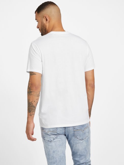T-shirt Blanc Pur Avec Logo Guess Eco Sammo