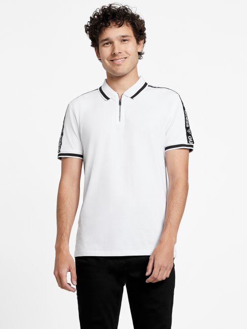 Guess Polo Zip Eco Jon Blanc Pur