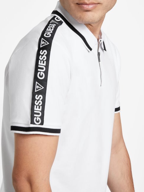 Guess Polo Zip Eco Jon Blanc Pur