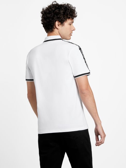 Guess Polo Zip Eco Jon Blanc Pur