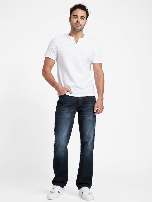 Jean Droit Crescent Délavé Foncé