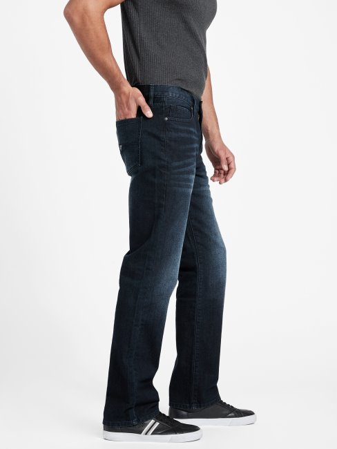 Jean Droit Crescent Délavé Foncé