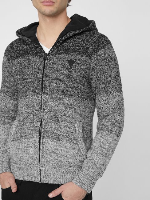 Sweat à Capuche à Rayures Eliott Noir De Jais Multicolore