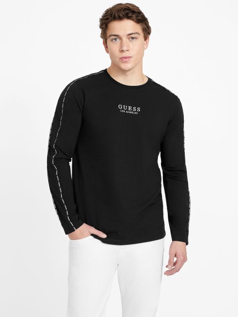 T-shirt à Col Rond Eco Mat Guess Noir De Jais