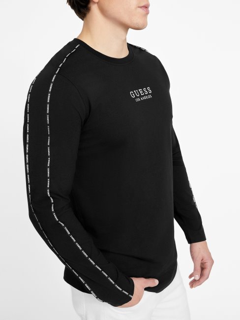 T-shirt à Col Rond Eco Mat Guess Noir De Jais