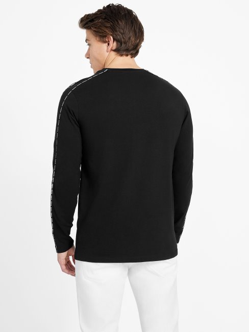 T-shirt à Col Rond Eco Mat Guess Noir De Jais