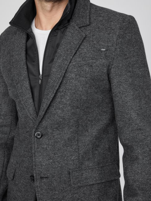 Blazer Incrusté De Nylon Wooley Guess Gris Anthracite