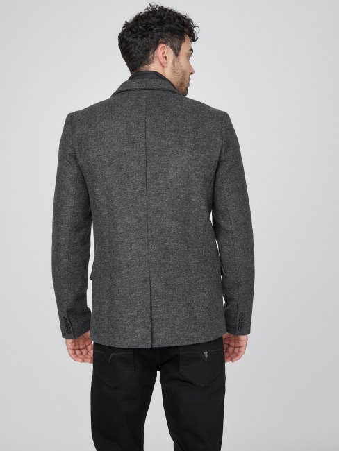 Blazer Incrusté De Nylon Wooley Guess Gris Anthracite