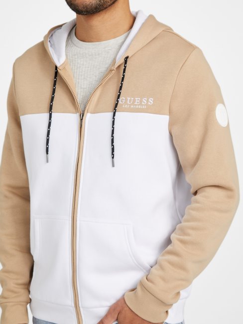 G118 Guess Sweat à Capuche Zippé Color Block Thorn