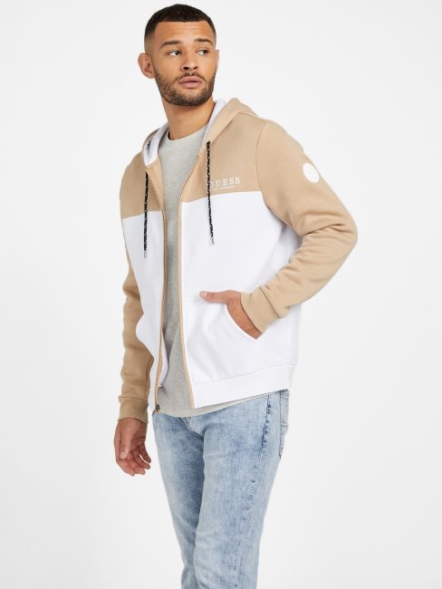 G118 Guess Sweat à Capuche Zippé Color Block Thorn