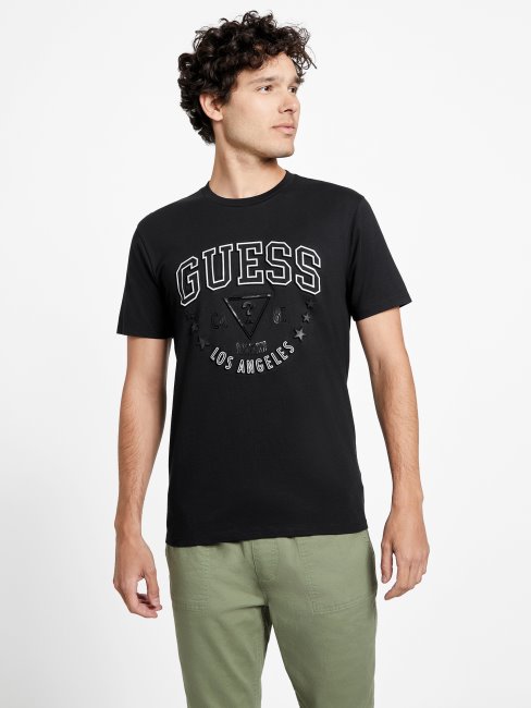 Tee Shirt Guess Eco Sammo Logo Jet Noir