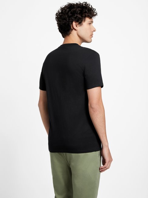Tee Shirt Guess Eco Sammo Logo Jet Noir
