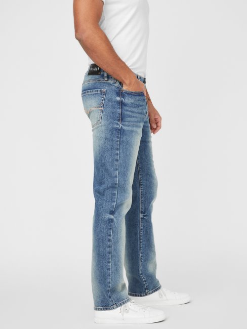 Jean Droit En Forme De Croissant Naturel Multilavé Guess