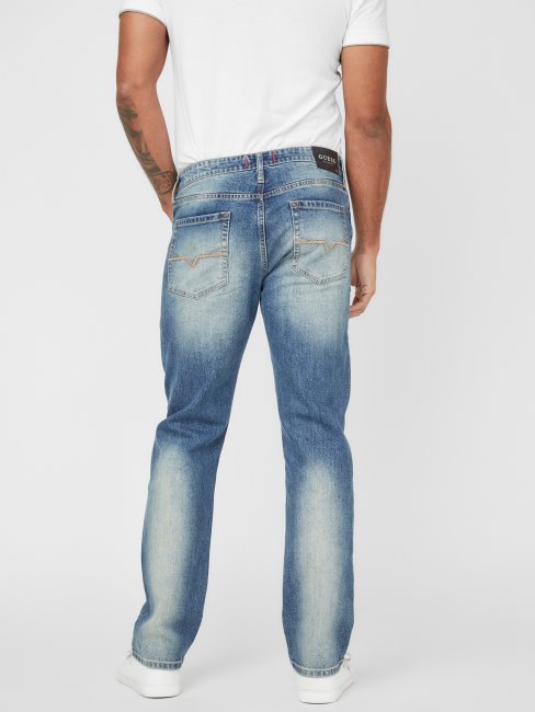 Jean Droit En Forme De Croissant Naturel Multilavé Guess