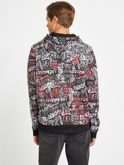 Sweat à Capuche Eco Jael Noir Jet Guess