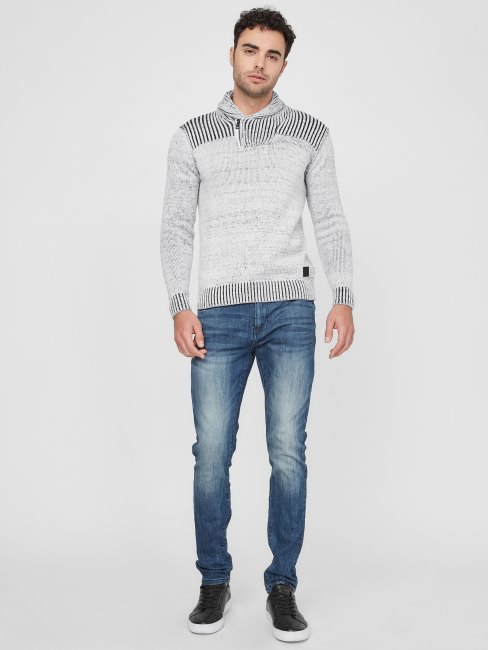 Pull Châle Caly Gris Clair Chiné Guess