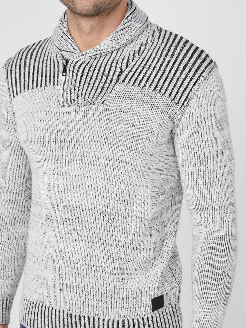 Pull Châle Caly Gris Clair Chiné Guess