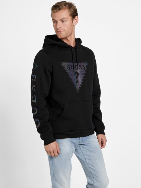 Sweat à Capuche Logo Trent Noir Jet Guess