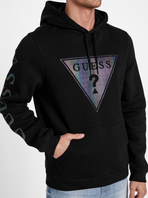 Sweat à Capuche Logo Trent Noir Jet Guess