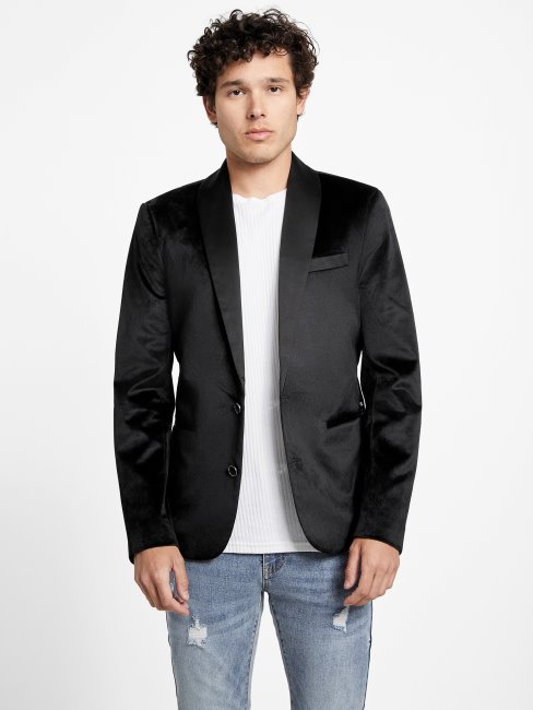 Raul Blazer En Velours Guess Noir De Jais
