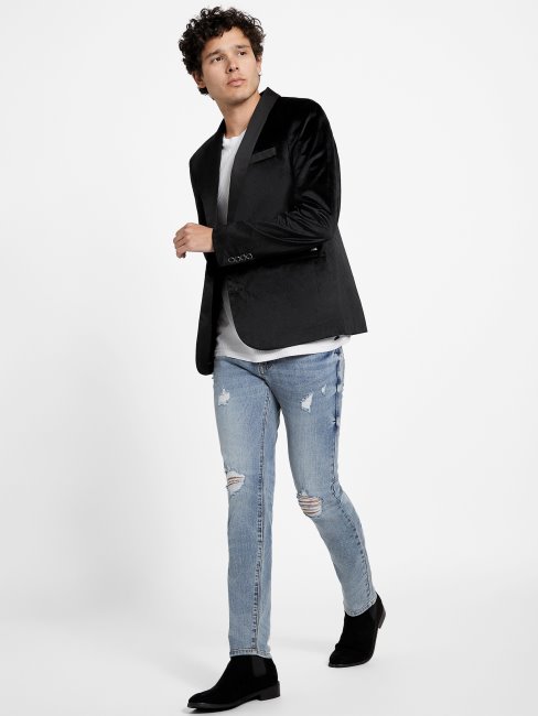 Raul Blazer En Velours Guess Noir De Jais